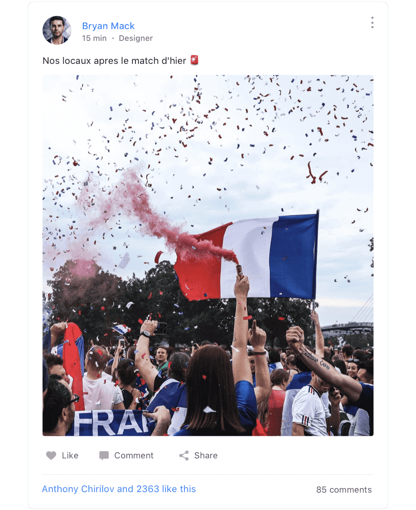 post sur les réseaux sociaux